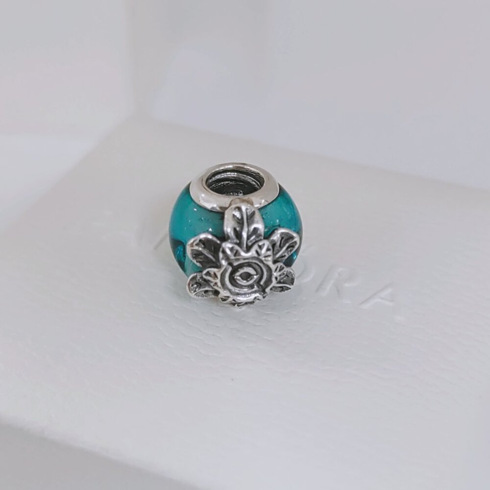 Pandora Honor of Kings Game Tower Blood Pack Murano Glass Charm Green Pendant